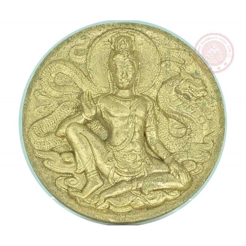 KohSetThee (2549) by Late Luang Nui (Gold Painted, Silver Takrut 5cm) Made 1600sets