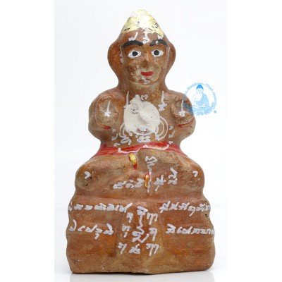 LP Yam 2555 KuManThong 5 Inches Statue Wat Sam Ngam, Handwritten Talisman