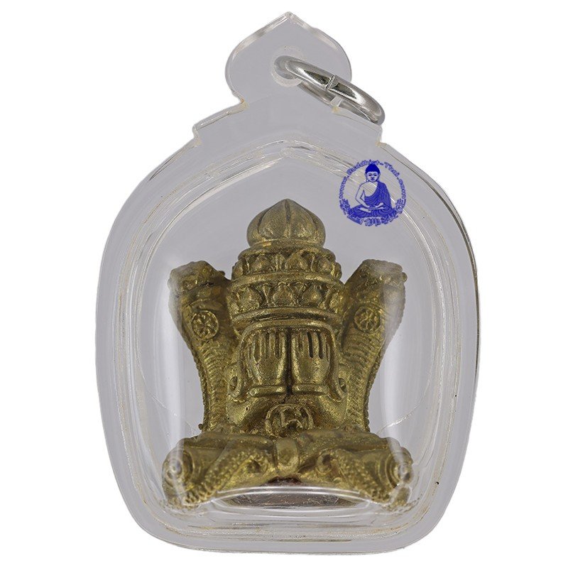 108 Monks Blessed Luang Nui 2549 KohSetThee 1st Batch Phra Pidta PanPaKan, ThongRaKhang 3cm S/n:887