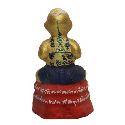 古曼童金身龙莆炎加持,佛历2552,高3.5英寸手写护身符,Wat SamNgam