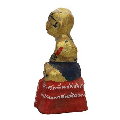 古曼童金身龙莆炎加持,佛历2552,高3.5英寸手写护身符,Wat SamNgam