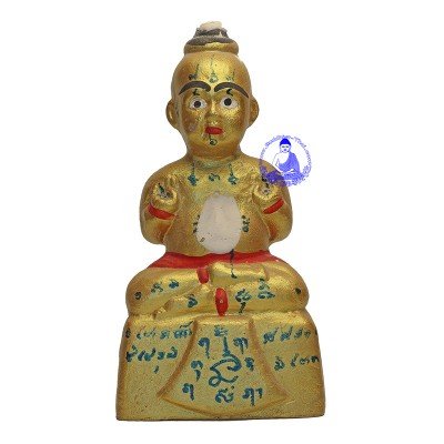 古曼童金身龙莆炎加持,佛历2555,高6英寸手写护身符,Wat SamNgam