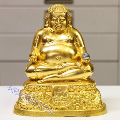 Gold Pasted Phra Sangkachai LP Thong 70 year old Batch Wat BanRai 2562