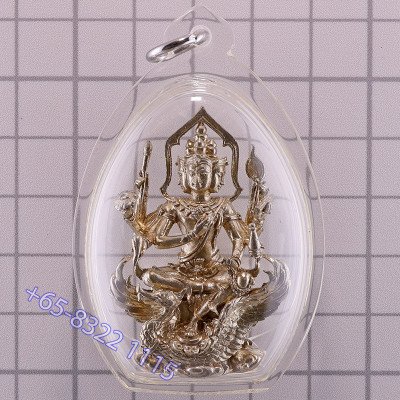 ChaoKhun Surasak Blessed 2558 Wat RaKhang, PraProm with Silver Takrut, Made 1999 set