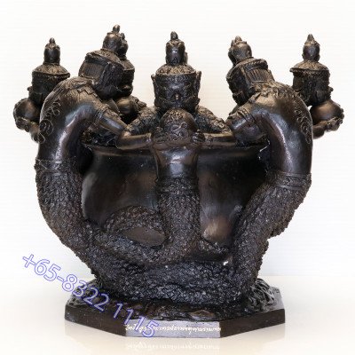 S/n:28, 8 Phra Rahu Incense Burner Wat KhoHong 2562, ID 11.5cm