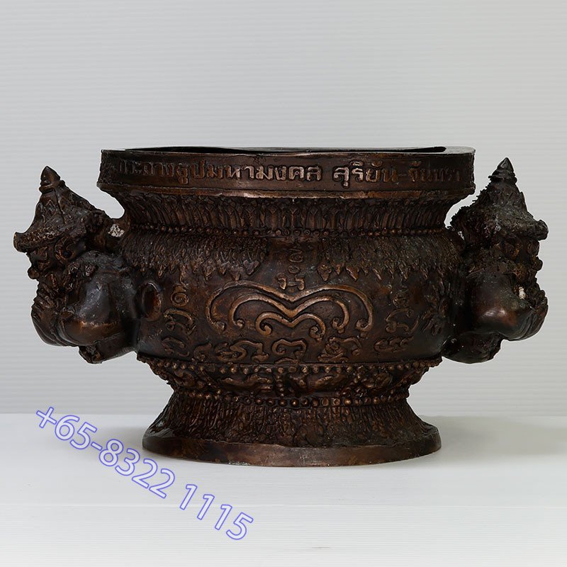 Phra RaHu Incense Censer 2551 Wat PiKulThong ID: 12.5 cm
