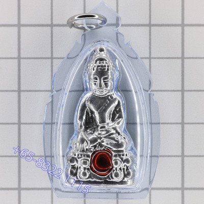 LP Yai 2563 Phra Kring Red Naga Eye Silver Leklai 4.2cm