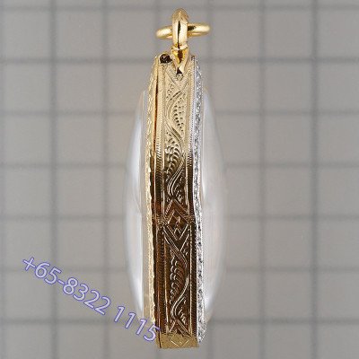 LP Namfon Wat Phailom 佛历2552 帕坤平 银质4cm，意大利镀金外壳