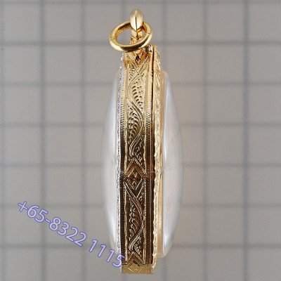 LP Namfon Wat Phailom 2552 Phra KhunPaen Silver 4cm, Italy Gold Casing