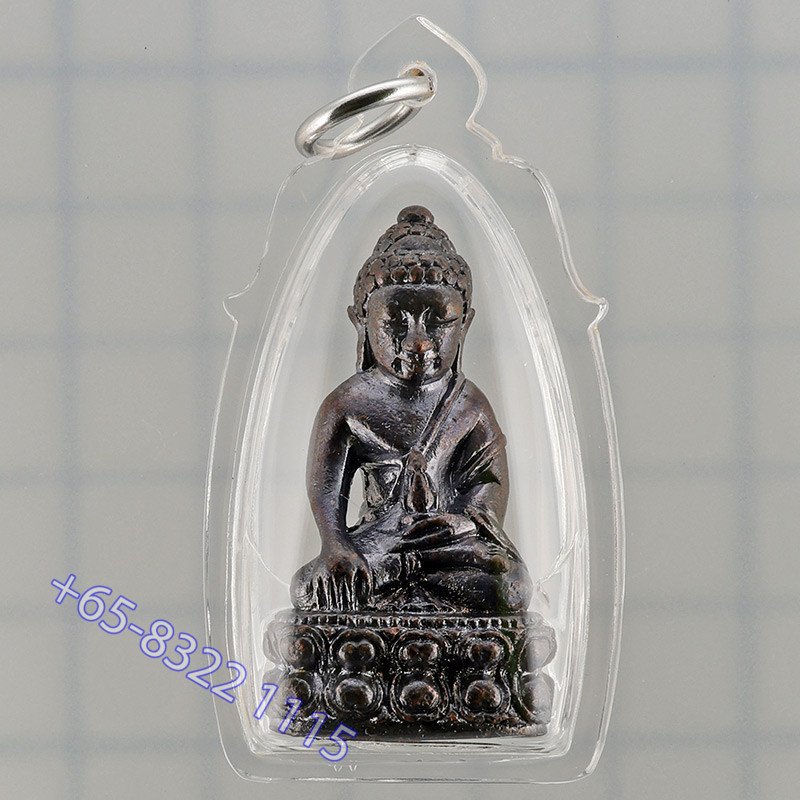 Famous Monks Blessed for LP Hong 100 days 2557 Phra Kring Brass 3.9cm