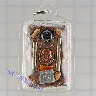 龙婆宏佛历2556加持，崇迪佛，银符管，宝石，头发