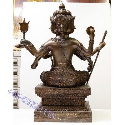 Wat Phikun Thong 2565 PhraProm Brass Statue 49cm
