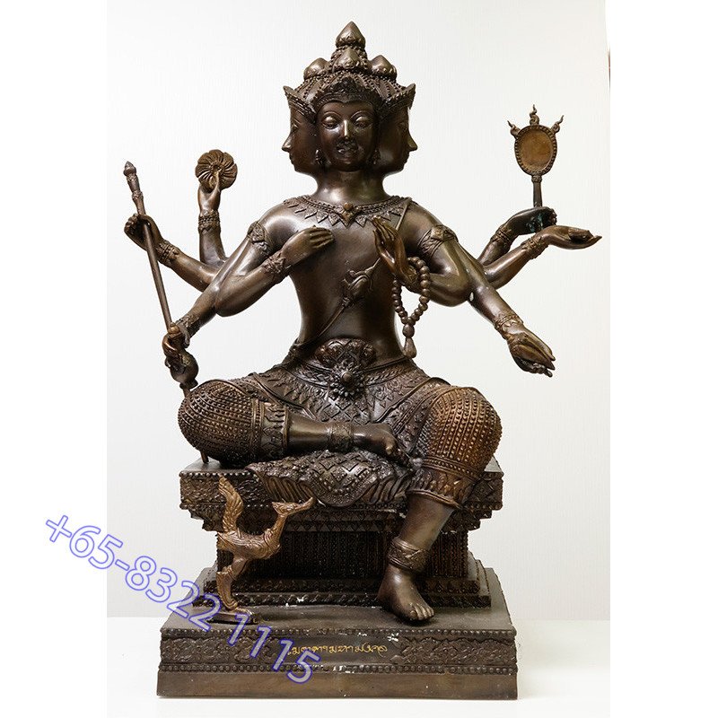Wat Phikun Thong 2565 PhraProm Brass Statue 49cm