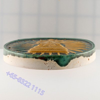 7x Ceremony Ajahn KhunPan B.E.2546 Phra Pidta Gold Plated Ceramic 4.5cm G-Pra Cert