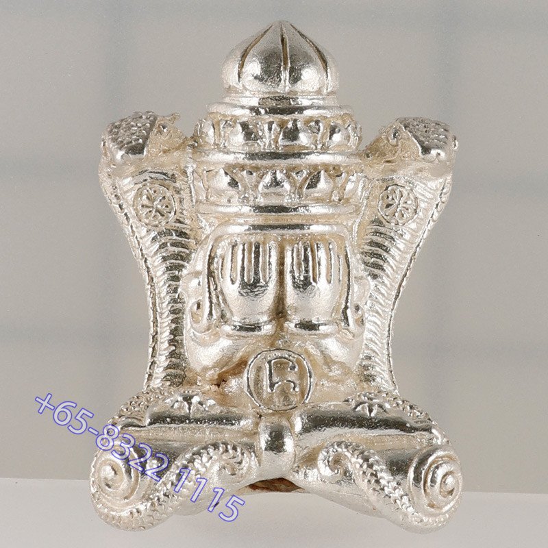 Silver 22g 108 Monks Blessed Luang Nui 2549 KohSetThee 1st Batch Phra Pidta PanPaKan S/n:122