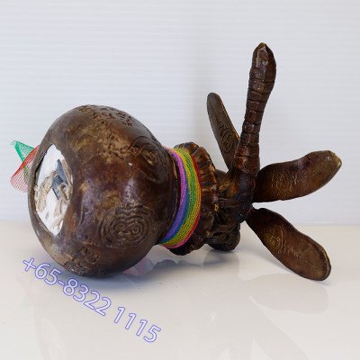 第一批 龙莆 Chak 招财 蜻蜓 & 钱袋 金身 三宝铜 9cm 编号:314