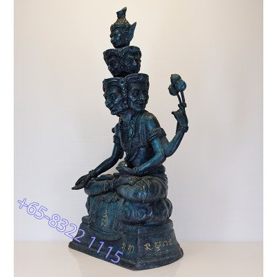 Made 88pcs S/n:18 LP ThongDam 9 Face Phra Lersi Statue 30cm B.E.2562