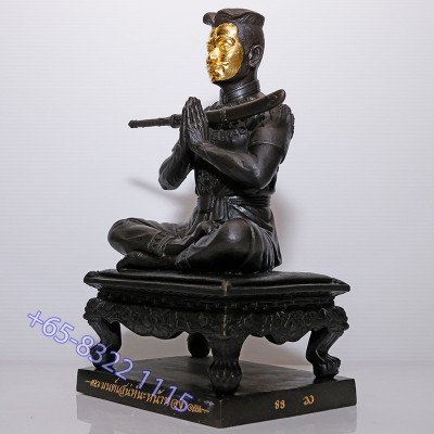 S/n: Made 199 Ajahn Subin 2567 Gold Face Phra KhunPean Statue 25cm