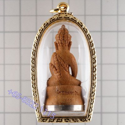 做279尊，编号：260，龙婆沙空佛历2552加持，药师佛，木银底子5cm，意大利金壳