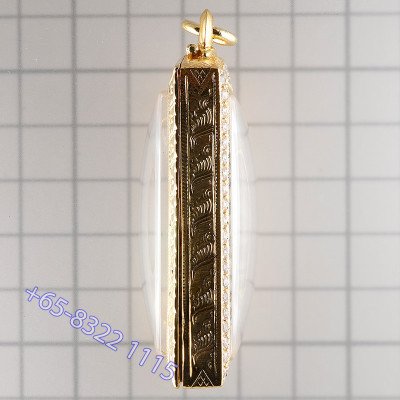 龙婆培佛历2514加持，崇迪佛菩提树，精美条纹，G-Pra 证书，意大利金壳