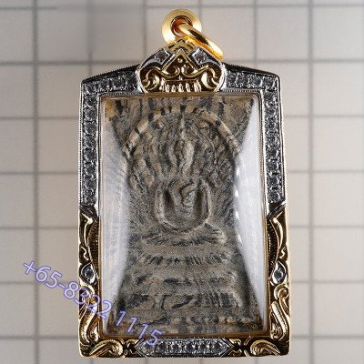 LP Pae 2514 Phra Somdej Prok Pro, Internal Takrut, G-Pra Cert, Italy Gold Casing