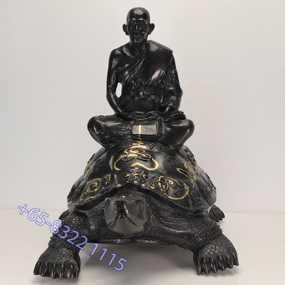 龙婆刘,招財龟7寸底金身,龙婆SaiChon加持,佛历2556,高28cm