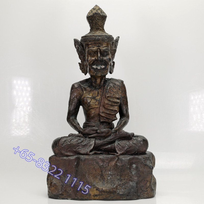 Made 999, LP Kalong 2551 Phra Lersi SerMing Prai Statue Height 26cm, Wat KhaoLam