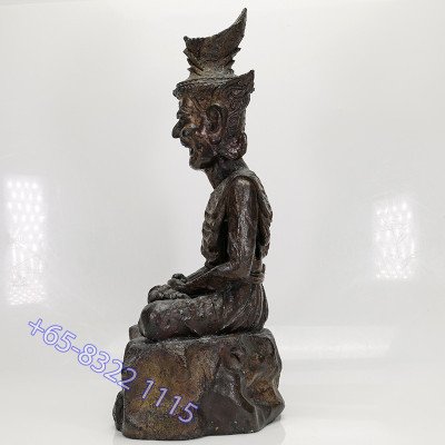 Made 999, LP Kalong 2551 Phra Lersi SerMing Prai Statue Height 26cm, Wat KhaoLam