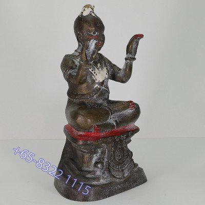 LP Yam 2536 KuManThong Statue Wat SamNgam, Bones, Handwritten Talisman
