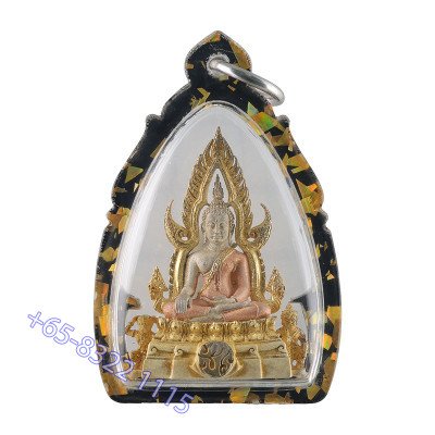 拉玛九国王版，成功佛，佛历2548大法会高僧加持，银3.5cm Wat Yai & Wat Phra Kaew