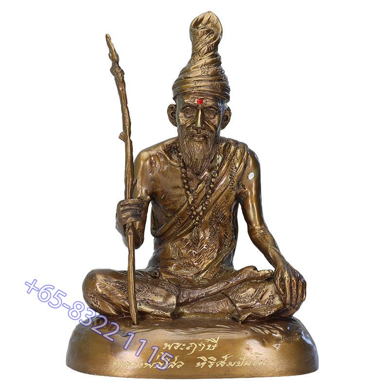 LP Sawai B.E.2548 Phra Lersi TaFai Statue 20cm S/n:158