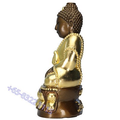 第一批 龙莆 Mee 107 岁, 药师佛 金身 22cm 佛历2562 作 299尊 编号:163 Wat PhongThong